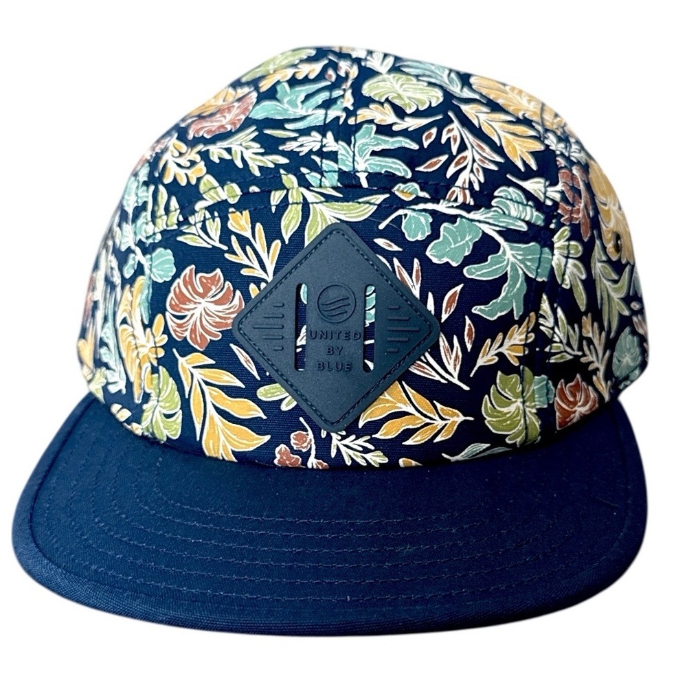 NEW - United By Blue Blue Snapback Hat Floral Design